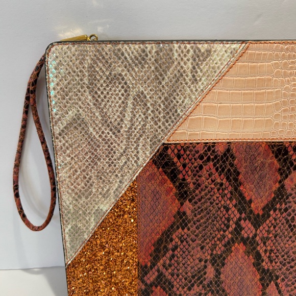 Stella McCartney Papaya Oversize Clutch Bag Patch